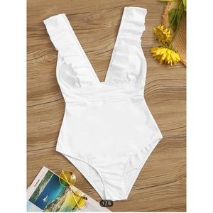 White One Piece Swimsuit Size Medium